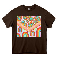 Hippie Rainbow And Daisy Heavy Core Tee | Teevron