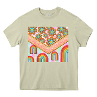 Mossy hippie rainbow and daisy Heavy Core Tee - TumblerDesignByShophia