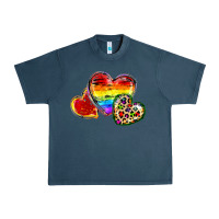 Midnight Navy Pride hearts Urban Heavy Tee - FaDigitalArtStudio