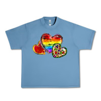 Pebble Blue Pride hearts Urban Heavy Tee - FaDigitalArtStudio