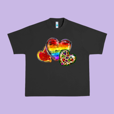 Pride Hearts Urban Heavy Tee Designed By Fadigitalartstudio