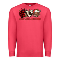 Cardinal peace love christmas Premium Sweatshirt - JahusDesignShop