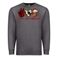 Charcoal Heather peace love christmas Premium Sweatshirt - JahusDesignShop