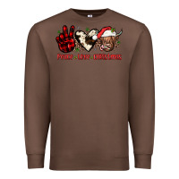 Chestnut peace love christmas Premium Sweatshirt - JahusDesignShop