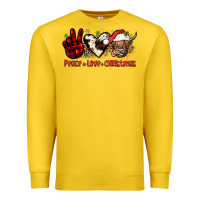 Lemon peace love christmas Premium Sweatshirt - JahusDesignShop