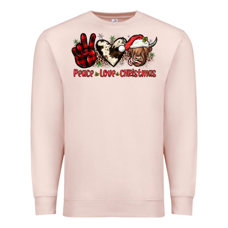 Peace Love Christmas Premium Sweatshirt by JahusDesignShop | Teevron