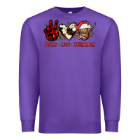 Purple peace love christmas Premium Sweatshirt - JahusDesignShop