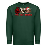Sports Green peace love christmas Premium Sweatshirt - JahusDesignShop