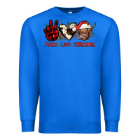 True Royal peace love christmas Premium Sweatshirt - JahusDesignShop