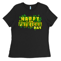 Black Happy St. Patrick's Day Ladies Tee - HowdyJamesFarm