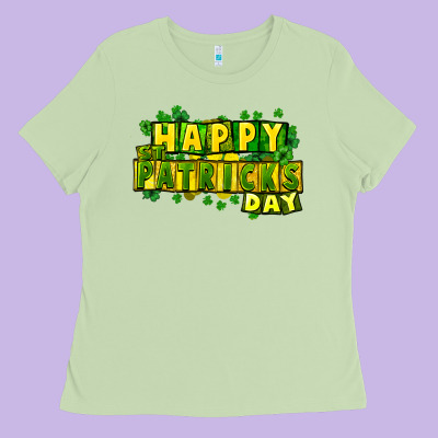 Happy St. Patrick's Day Ladies Tee Designed By Howdyjamesfarm