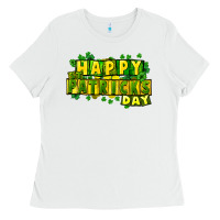 White Happy St. Patrick's Day Ladies Tee - HowdyJamesFarm