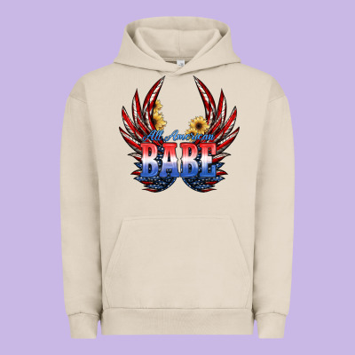 All America Babe Urban Hoodie Designed By Jahusdesignshop