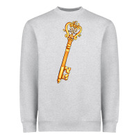 Heather Grey love key Heavyweight Sweatshirt - AdoDesignShop