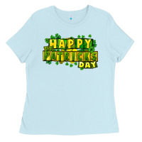 Baby Blue Happy St. Patrick's Day Ladies Tee - HowdyJamesFarm