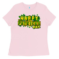 Bubblegum Pink Happy St. Patrick's Day Ladies Tee - HowdyJamesFarm