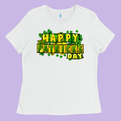 Happy St. Patrick's Day Ladies Tee Designed By Howdyjamesfarm