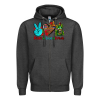 Charcoal Heather peace love tequila Zipper Hoodie - AdoDesignShop