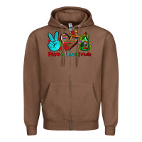 Chestnut peace love tequila Zipper Hoodie - AdoDesignShop