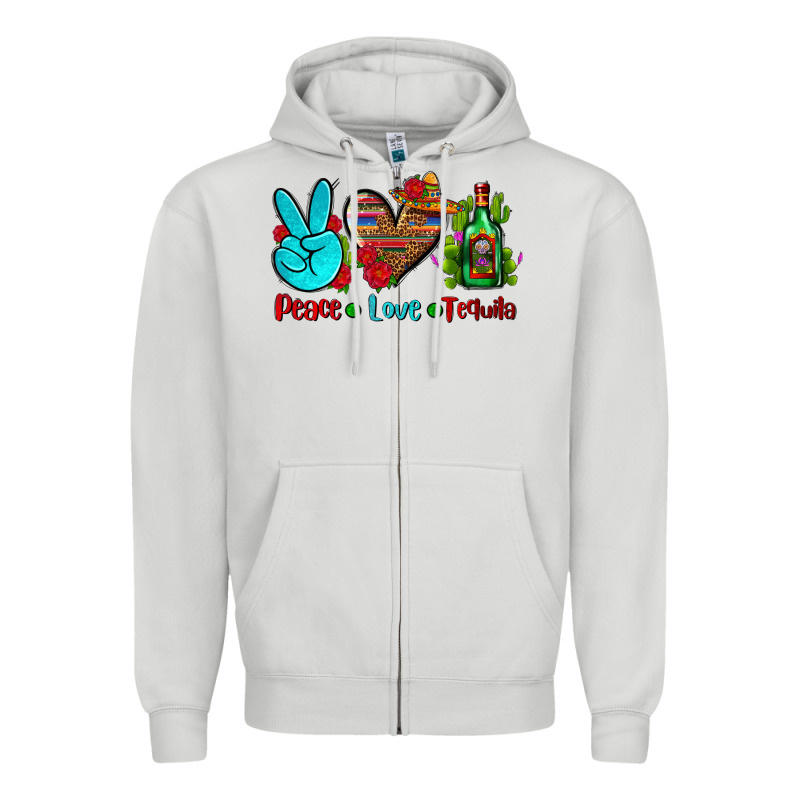 Peace Love Tequila Zipper Hoodie by AdoDesignShop | Teevron