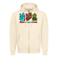 Sandshell peace love tequila Zipper Hoodie - AdoDesignShop