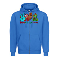 True Royal peace love tequila Zipper Hoodie - AdoDesignShop