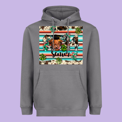 2024 Senior Cow Heavyweight Hoodie Designed By Jahusdesignshop