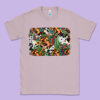 Western Rodeo Background Classic Tee Designed By Jasminsmagicworld