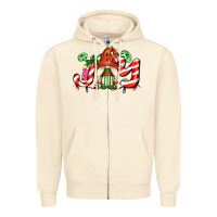 Joy With Gnomes And Christmas Cookie And Candies Zipper Hoodie | Teevron