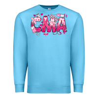 Ocean Blue breast cancer cma certified medical assistant Premium Sweatshirt - JahusDesignShop