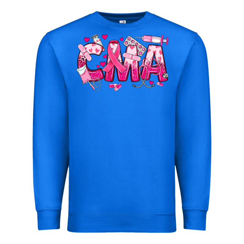 Breast Cancer Cma Certified Medical Assistant Premium Sweatshirt by JahusDesignShop | Teevron