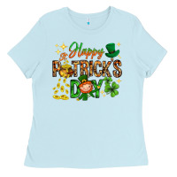 Baby Blue Happy St. Patrick's Day Ladies Tee - HowdyJamesFarm