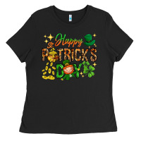 Black Happy St. Patrick's Day Ladies Tee - HowdyJamesFarm
