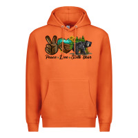 Carrot peace love sloth bear Premium Hoodie - LillyAllenDesigns