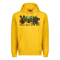 Lemon peace love sloth bear Premium Hoodie - LillyAllenDesigns