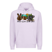 Lilac peace love sloth bear Premium Hoodie - LillyAllenDesigns