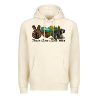 Sandshell peace love sloth bear Premium Hoodie - LillyAllenDesigns