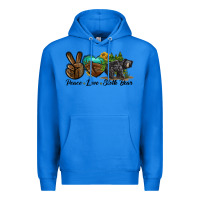 True Royal peace love sloth bear Premium Hoodie - LillyAllenDesigns
