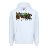 White peace love sloth bear Premium Hoodie - LillyAllenDesigns