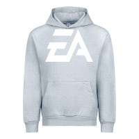 Heather Grey #electronicArts EA  white Urban Hoodie - DesigneFamous