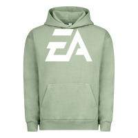 Pigment Oil Green #electronicArts EA  white Urban Hoodie - DesigneFamous