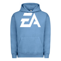 Pigment Pebble Blue #electronicArts EA  white Urban Hoodie - DesigneFamous