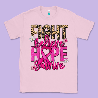 Fight Believe Hope Survive Cancer Awareness Classic Tee Designed By Howdyjamesfarm