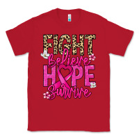 Red Fight believe hope survive Cancer Awareness Classic Tee - HowdyJamesFarm