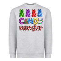 Heather Grey candy monster with jelly bear Heavyweight Sweatshirt - AdoDesignShop
