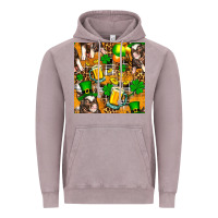 Vintage Zinc St. Patrick's Day Pig With Beer And Shamrock Seamless Vintage Hoodie - FaDigitalArtStudio