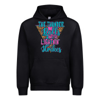 Black THE THUNDER ROLLS AND THE LIGHTNIN’ STRİKES Urban Hoodie - JahusDesignShop