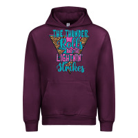 Mauve Wine THE THUNDER ROLLS AND THE LIGHTNIN’ STRİKES Urban Hoodie - JahusDesignShop