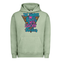 Pigment Oil Green THE THUNDER ROLLS AND THE LIGHTNIN’ STRİKES Urban Hoodie - JahusDesignShop