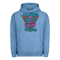 Pigment Pebble Blue THE THUNDER ROLLS AND THE LIGHTNIN’ STRİKES Urban Hoodie - JahusDesignShop